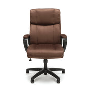 High-Back Microfiber Office Chair, in Brown