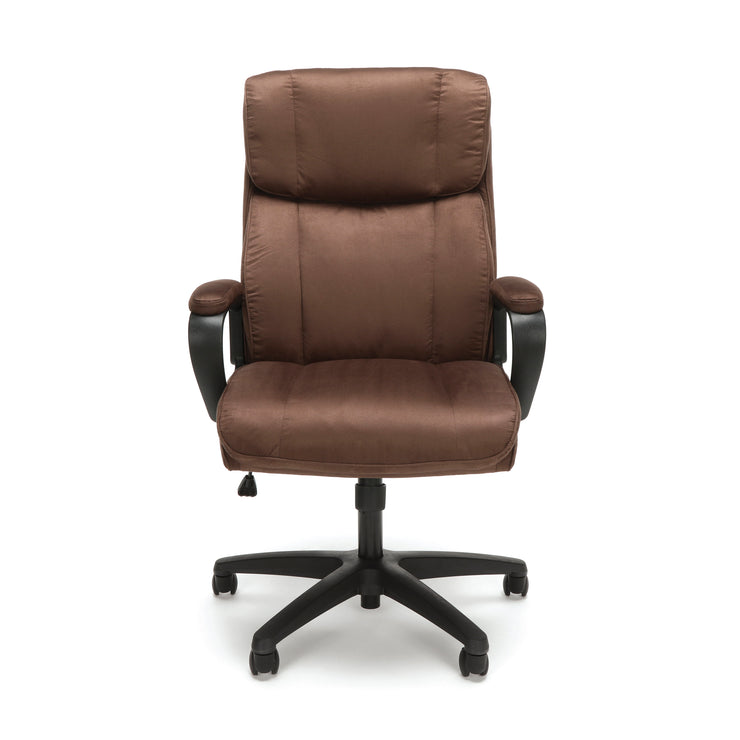 High-Back Microfiber Office Chair, in Brown