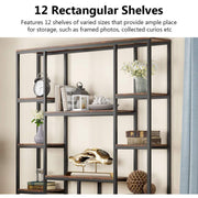 Wood and Metal Vintage Bookcase Furniture for Home & Office