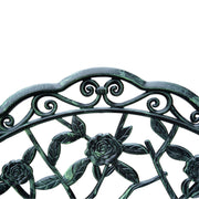 Cast Aluminum Antique Rose Style Outdoor Patio Garden Park Bench