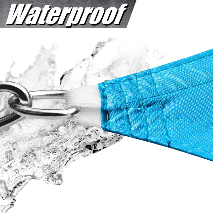 Waterproof 7' x 12' Sun Shade Sail Canopy  Rectangle Blue