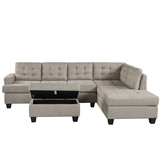 3 Piece Sofa Set Living Room Furniture Sofa Sectional Sofa Gray