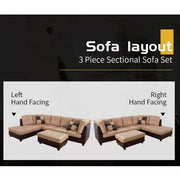 Microfiber with Faux Leather Sofa Set