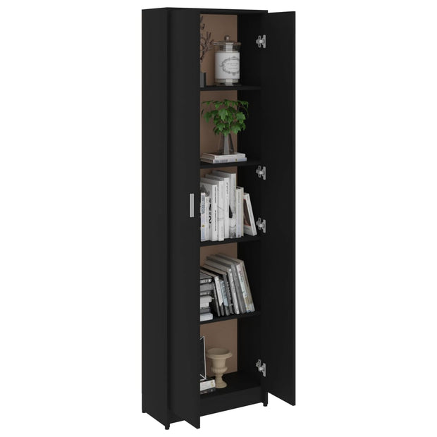 Black 21.65"x9.84"x74.41" Chipboard Armoires & Wardrobes