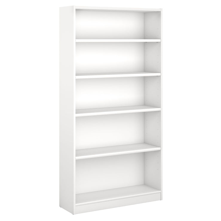 Bush Furniture Universal 5 Shelf Bookcase in Pure White