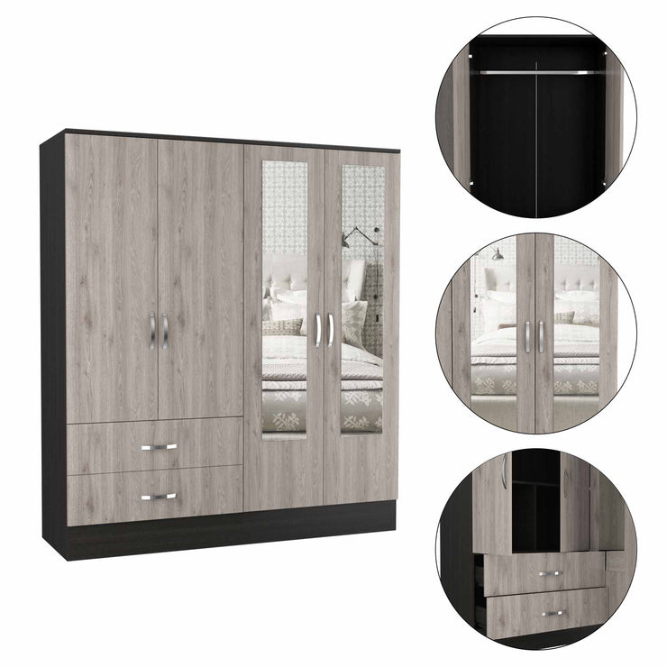 Florencia L Mirrored Armoire