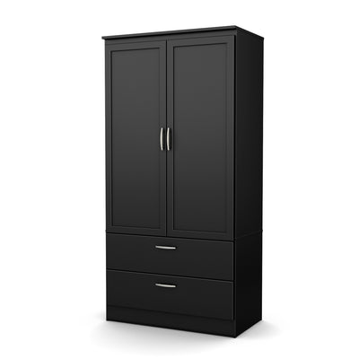 Acapella Wardrobe Armoire, Pure Black