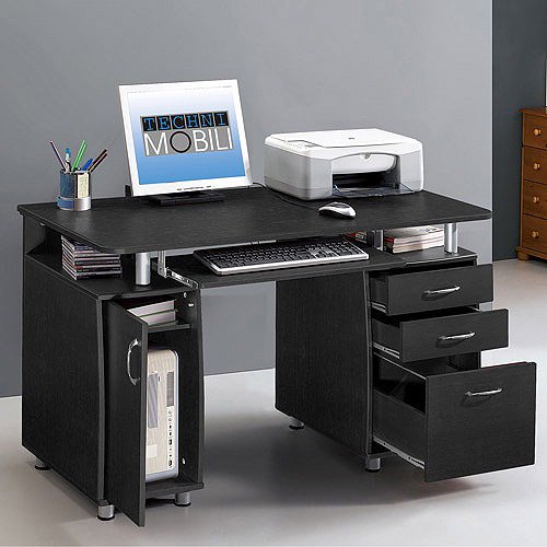 Super Storage Computer Desk, Espresso