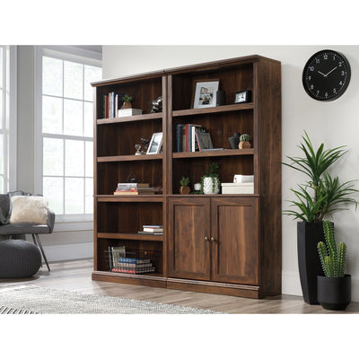 5-Shelf Bookcase with 2 Doors, Grand Walnut Finish