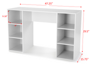 6 Cube Storage Computer Desk, Multiple Colors