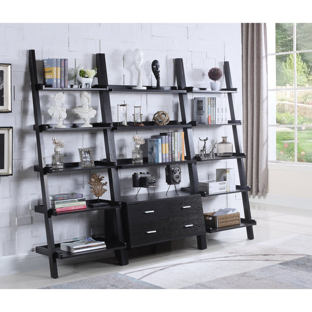 Bower 4-drawer Storage Bookcase Cappuccino