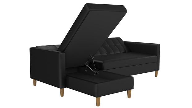 Storage Cabinet sofa set, black