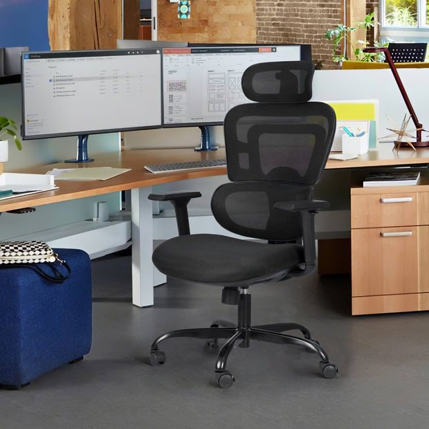 Breathable Mesh Desk Chair Computer Task Chair with Headrest