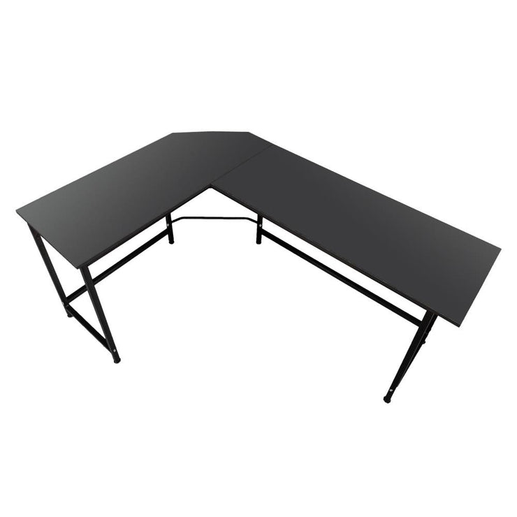 L-Shaped Computer Desk Corner PC Latop Table Study Office Workstation Black