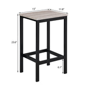 Dining Set Wood and Metal Pub Table with 4 Bar Stools