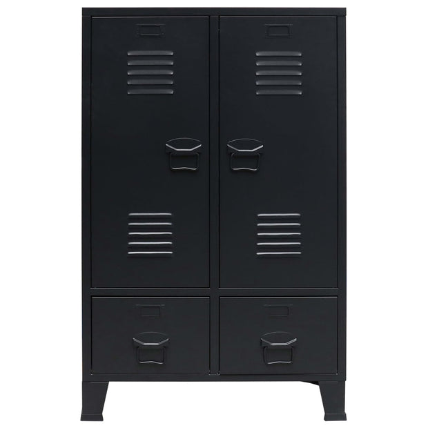 Wardrobe Metal Industrial Style  Black Armoires & Wardrobes Furniture