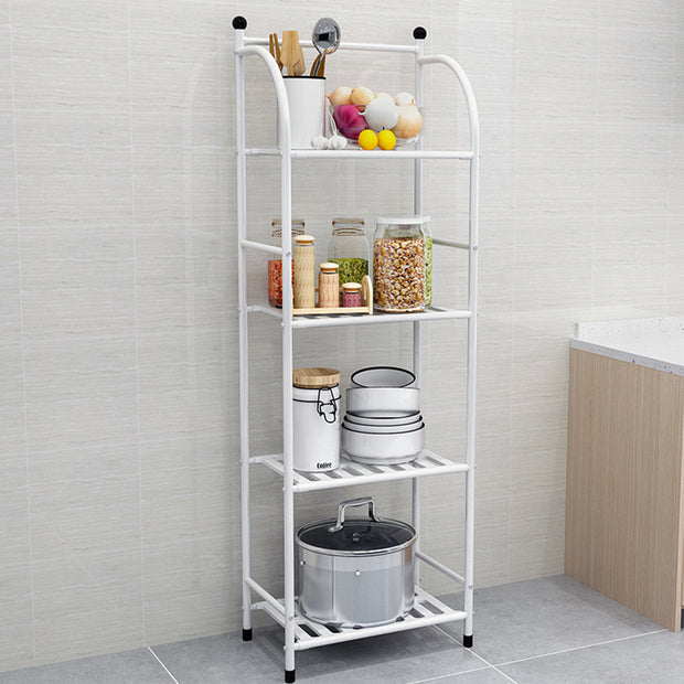 Multifunction Floor Standing Carbon Steel Storage Rack for Kitchen