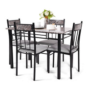 Dining Set Table and 4 Chairs Kitchen Breakfast Furniture