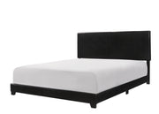 Mark Erin Faux Leather Bed, Black, Queen