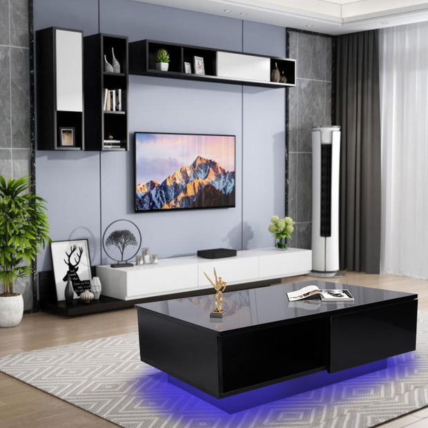 Rectangle LED Coffee Table