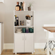 Kitchen Pantry, 2 Doors, Modern White Finish