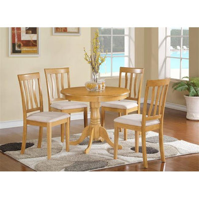 Round Dining Table Set with Microfiber Seat