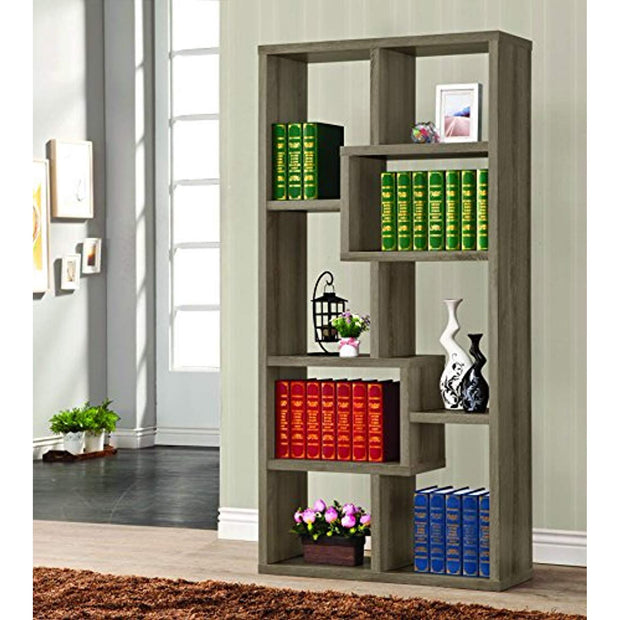 Home Furnishings Bookcase, Weathered Grey