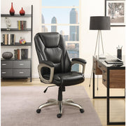 Big & Tall Bonded Leather Commercial Office Chair with Memory Foam, Black