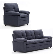 2 Piece Living Room Sofa Set in Gray