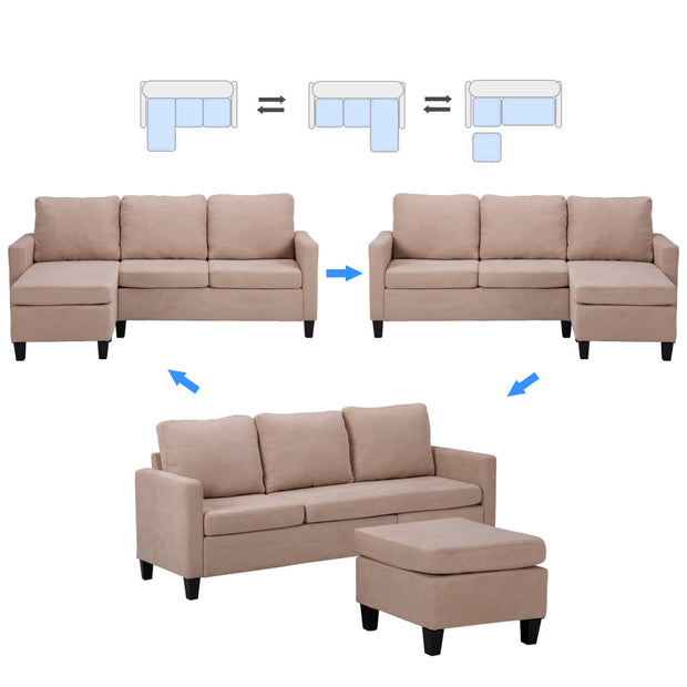 Heavy Duty Living Room Furniture Couch, Comfortable Fabric Sofa Set