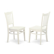 East West Furniture Dinette Dining Room Set-Finish:Linen White