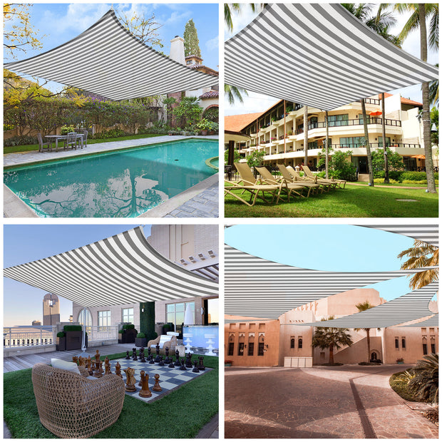 95% UV Block Square Sun Shade Sail Canopy Outdoor Patio Pool Cover Net