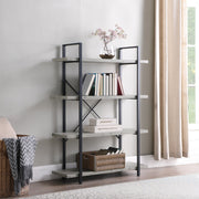 Open Wide Office Etagere Book Shelf Wood And Metal Bookcases