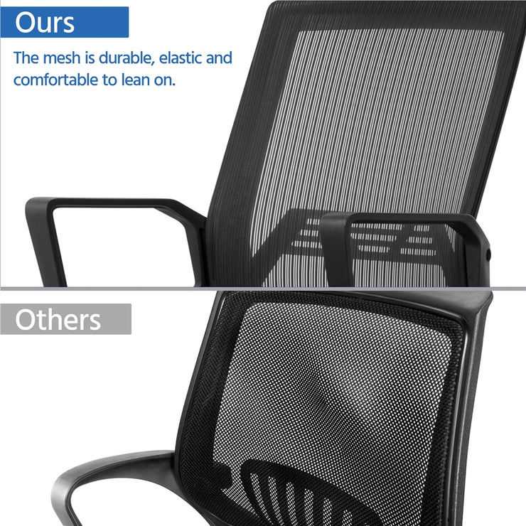 Mid-Back Mesh Office Chair Ergonomic Computer Chair, Black