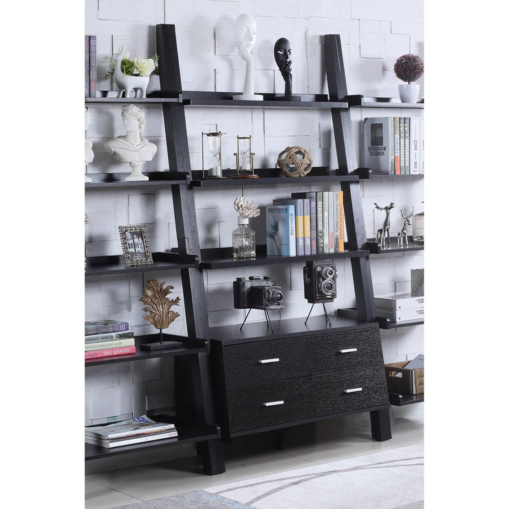 Bower 4-drawer Storage Bookcase Cappuccino