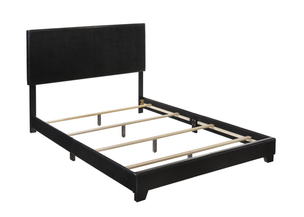 Mark Erin Faux Leather Bed, Black, Queen