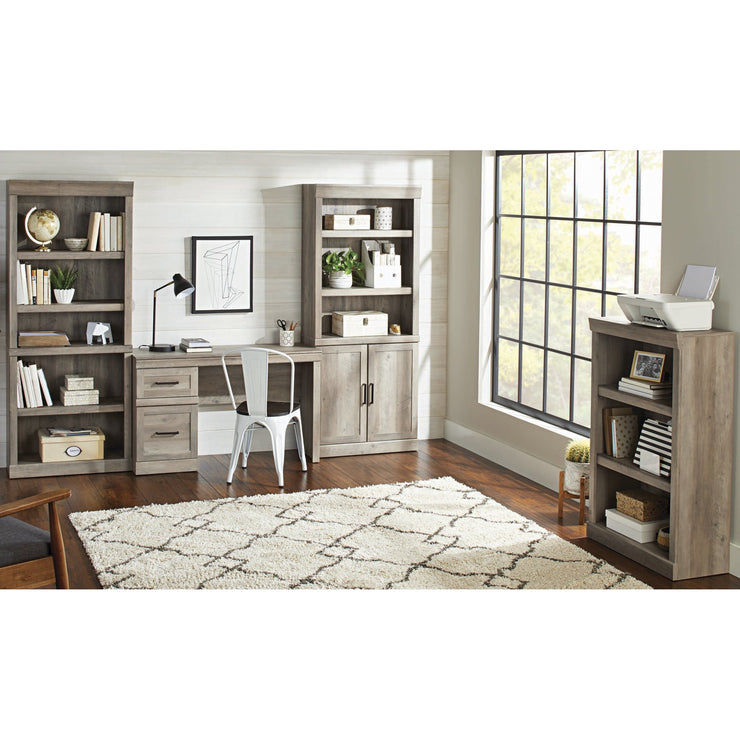 Glendale 3 Shelf Bookcase, Rustic Gray Finish