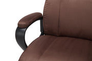 High-Back Microfiber Office Chair, in Brown