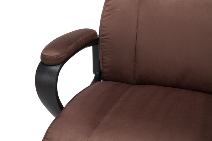 High-Back Microfiber Office Chair, in Brown