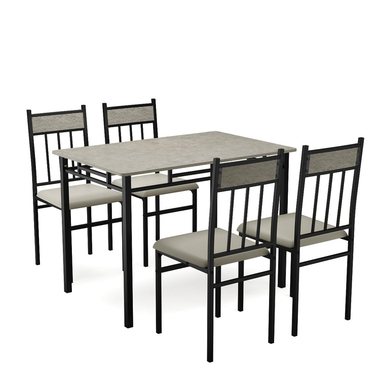 Dining Set Table and 4 Chairs Kitchen Breakfast Furniture