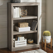 Glendale 3 Shelf Bookcase, Rustic Gray Finish