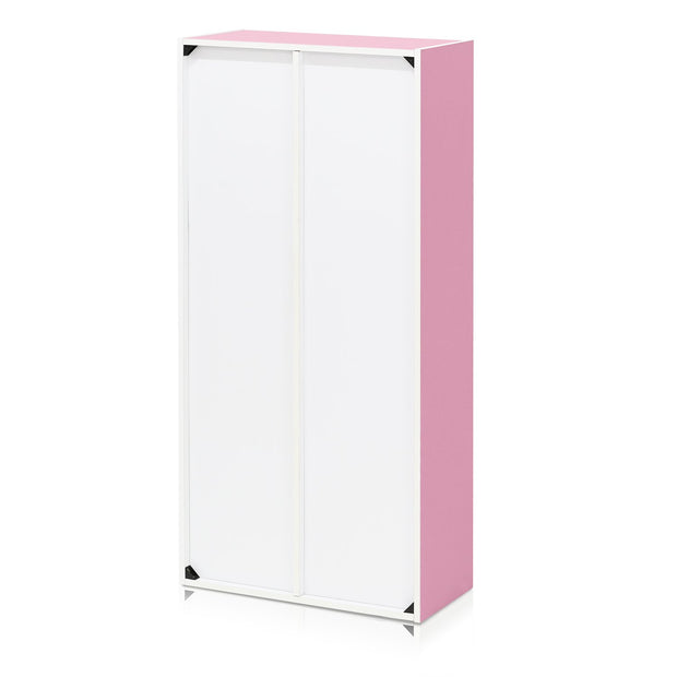 7-Cube Reversible Open Shelf, White/Pink