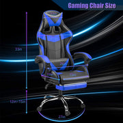 360°Swivel Task Chair with Extendable Footrest Adjustable Headrest Lumbar Pillow