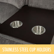 Seat Set with 4 Stainless Steal Cup Holders, 2 USB Ports, 2 Power Outlets